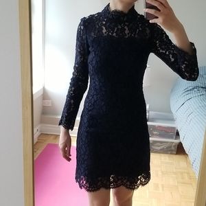 Sandro/Maje Navy Blue Lace Dress